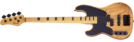 Schecter DIAMOND SERIES Model-T Session Aged Natural Satin Left Handed 4-String Electric Bass Guitar
